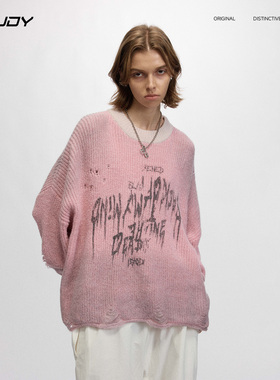 OVDY官方张函瑞武艺李振宁同款美式复古慵懒短款毛衣男女针织衫冬