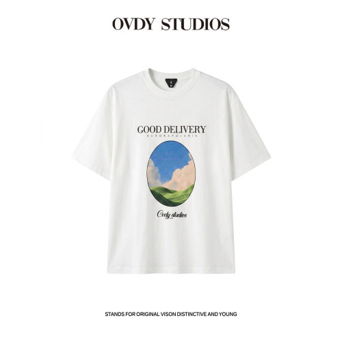 OVDY短袖休闲油画凉感透气上衣