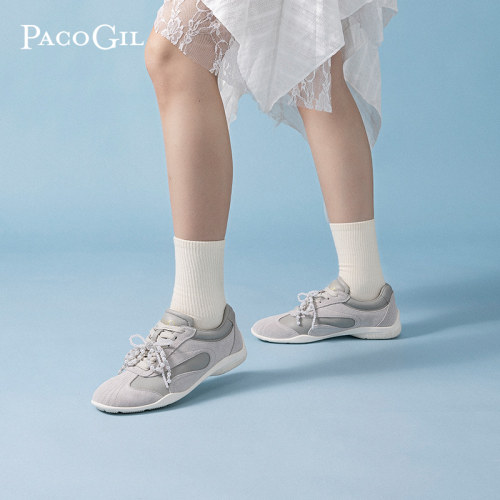 PACO GIL女鞋时尚拼接运动休闲鞋跑鞋25年夏季新款舒适平底德训鞋
