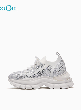 PACO GIL女鞋小白鞋春秋季2025年轻便厚底增高运动休闲老爹鞋女