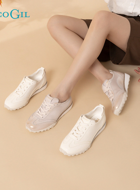 PACO GIL女鞋舒适运动休闲鞋女25年早秋新款德训鞋小坡跟防滑跑鞋