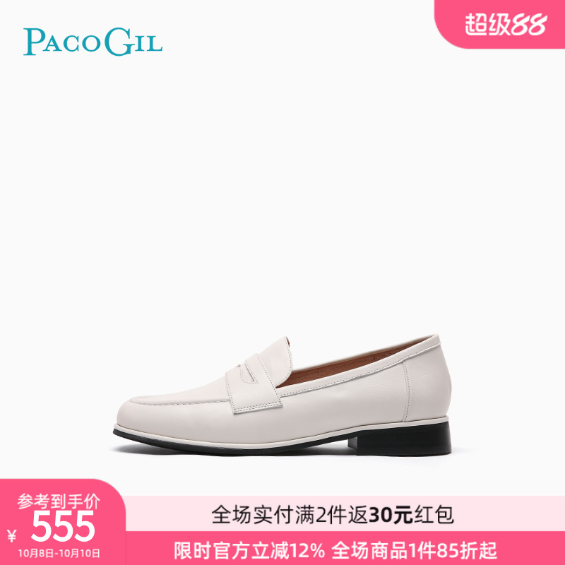 帕克吉尔低粗跟乐福鞋单鞋英伦风