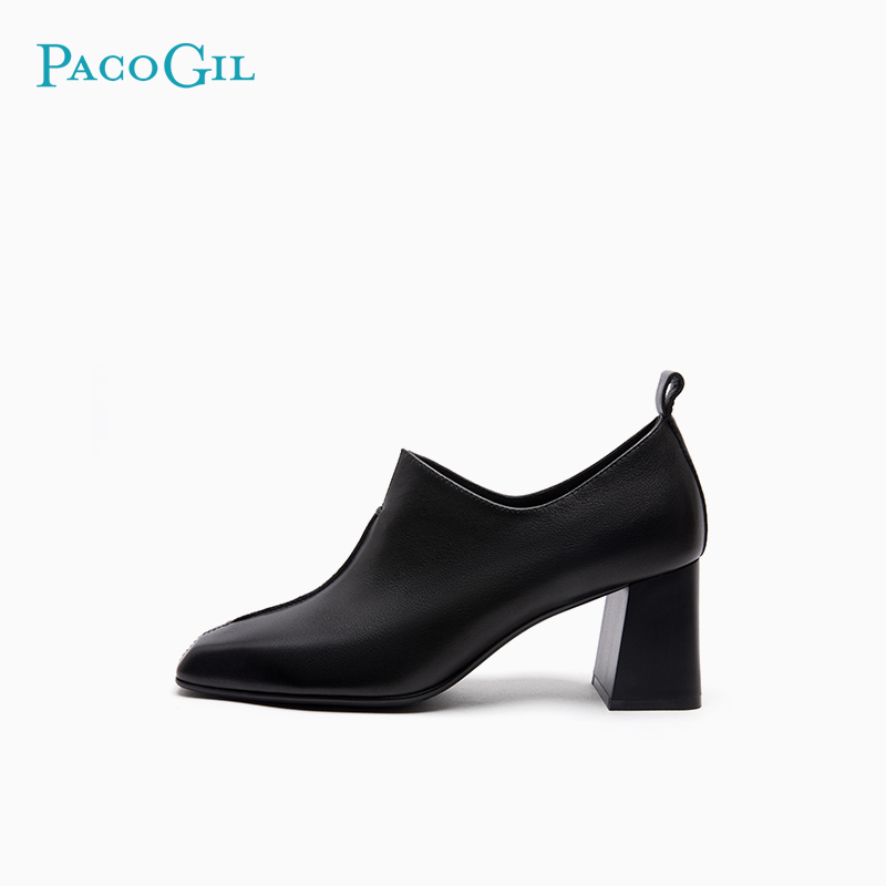 帕克吉尔深口高跟单鞋妈妈通勤鞋