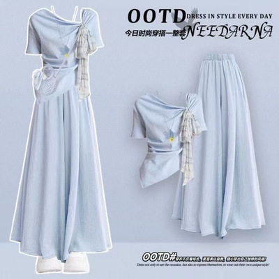 多巴胺穿搭一整套设计感短袖T恤