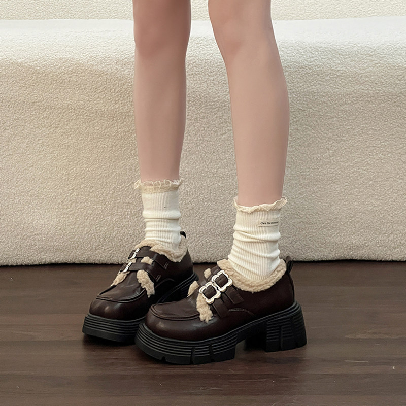 【所有女生的衣橱直播间】FCS复古百搭加绒乐福鞋K368064