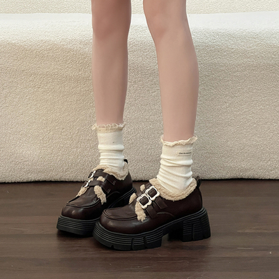 【所有女生的衣橱直播间】FCS复古百搭加绒乐福鞋K368064