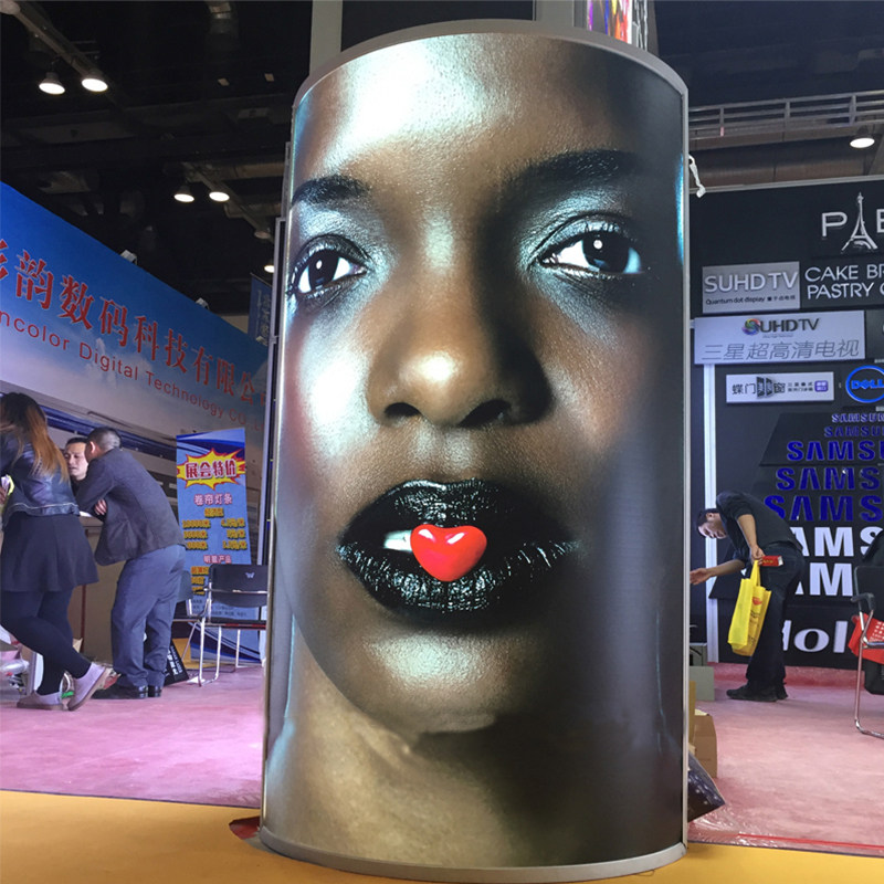 半弧形超薄灯箱包圆柱灯箱led发光商场大型广告牌包柱子灯箱定做