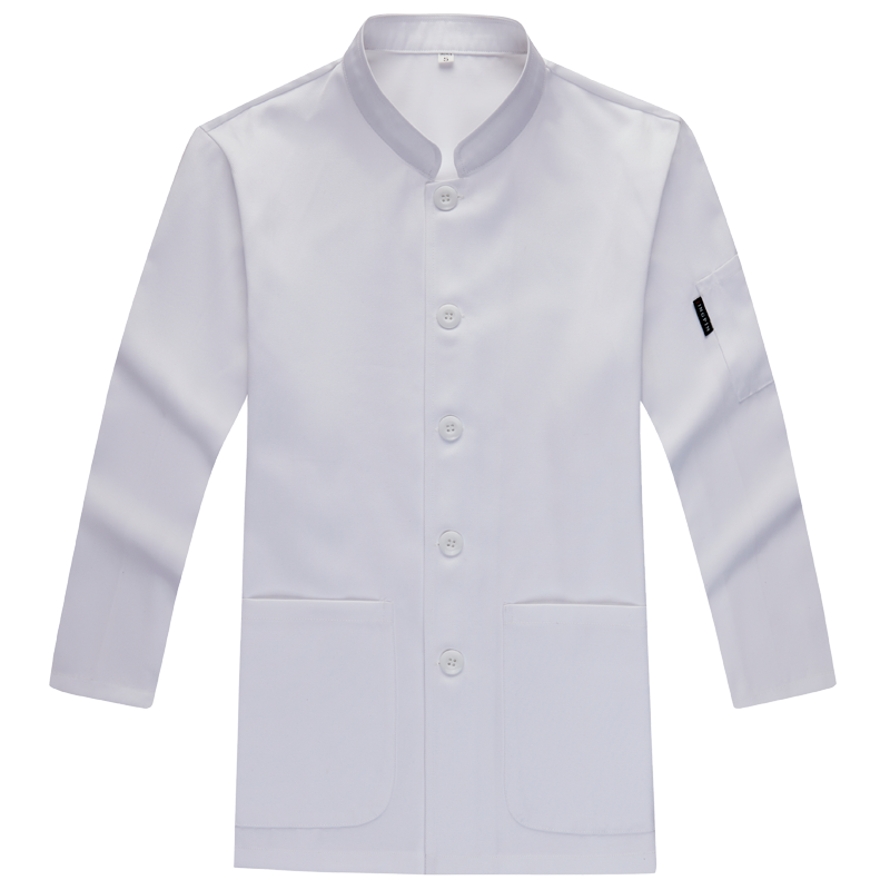餐饮厨师工作服长袖男酒店厨房学校食堂厨师服白色蛋糕烘焙店工装