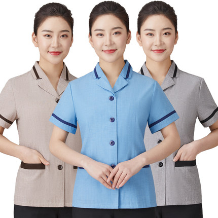 酒店物业保洁员工作服短袖女医院家政绿化保洁工作服夏季套装透气