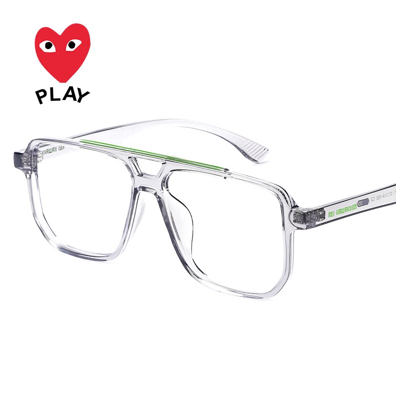 川久保玲复古双梁眼镜框男大脸素颜黑框显瘦近视眼睛框镜架女9221