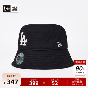 New Era纽亦华秋冬MLB盆帽渔夫帽NY保暖加绒走边帽男女潮流加厚