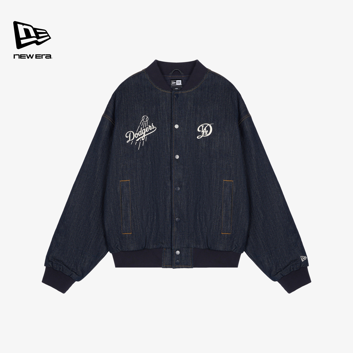 NEW ERA纽亦华26新品MLB经典系列牛仔保暖棒球棉服外套夹克男女NE