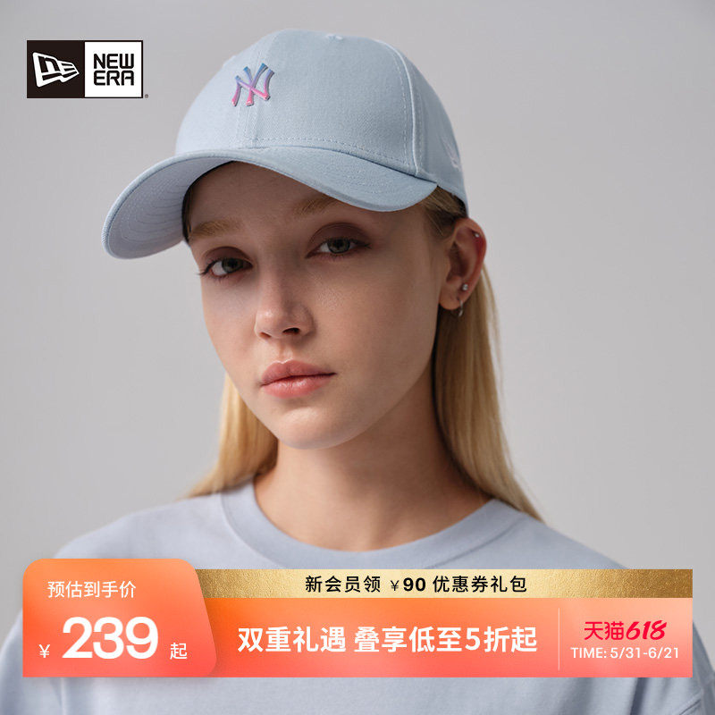 New Era纽亦华秋冬MLB棒球帽NY金属logo硬顶弯檐帽潮流NE940
