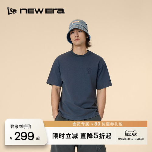 NEW ERA纽亦华26新品MLB缤纷夏日系列宽松运动100%棉短袖T恤NE