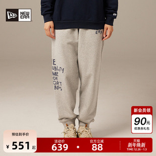 情侣刺绣束脚休闲裤 学院风针织长裤 潮 Era纽亦华秋冬重磅新款 New