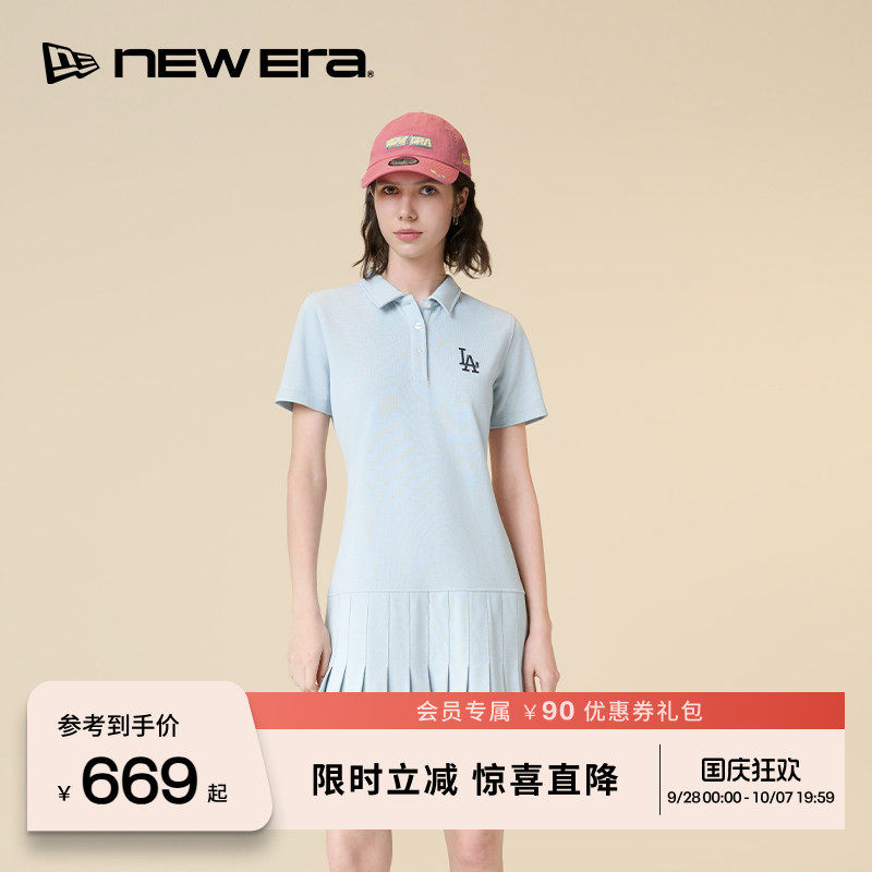 NEW ERA纽亦华26新品MLB运动休闲学院风百褶连衣裙男女同款NE