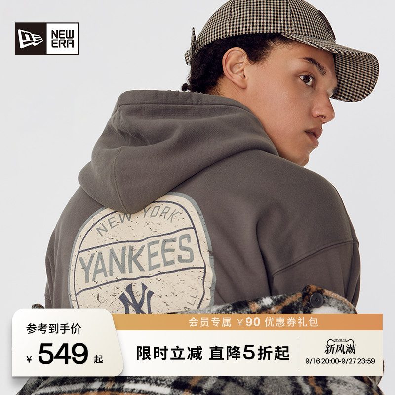 NEWERA春秋加绒套头连帽