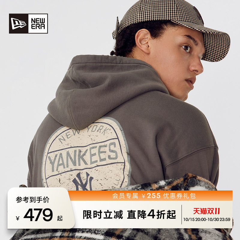 NEWERA春秋加绒套头连帽