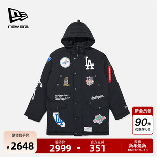 Industries联名连帽棉服保暖中长款 New Alpha 潮 Era纽亦华MLB