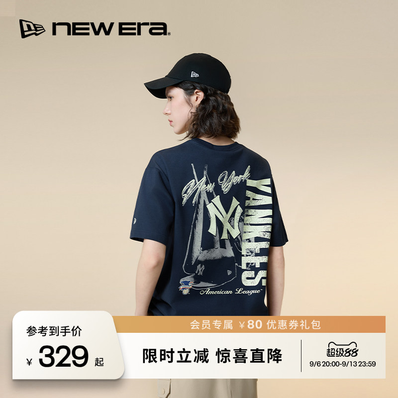 NEW ERA纽亦华26新品MLB联名美式复古街头短袖T恤男女同款NE图片