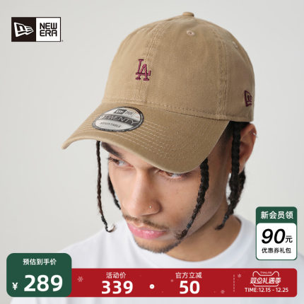 New Era纽亦华秋冬新款MLB棒球帽子NY刺绣时尚简约鸭舌帽男女软顶