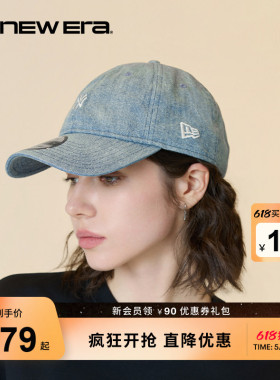 New Era纽亦华秋冬MLB软顶弯檐棒球帽子NY刺绣男女情侣牛仔NE940