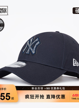 New Era纽亦华春夏MLB贴钻设计感棒球帽遮阳弯檐硬顶NE940