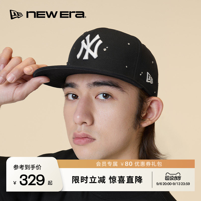 NEW ERA纽亦华26新品MLB棒球帽贴钻设计感全封平檐复古NE5950图片