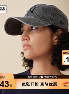 New Era纽亦华MLB复古水洗做旧NY弯檐棒球帽子运动帽男女NE940