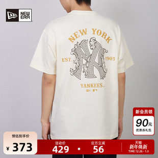 MLB纯棉短袖 新款 T恤NY印花透气男女情侣潮 Era纽亦华2025秋季 New