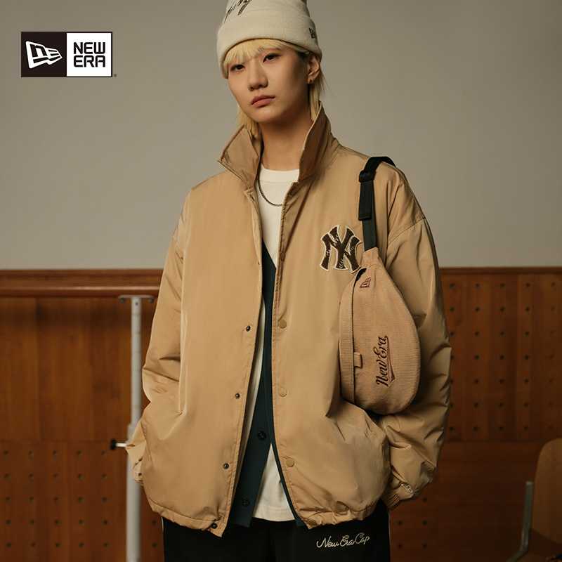 New Era纽亦华秋冬重磅新款MLB夹克美式学院风NY谷仓夹克棉服外套