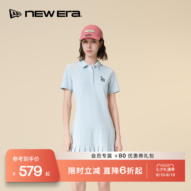 NEW ERA纽亦华26新品MLB运动休闲学院风百褶连衣裙NE