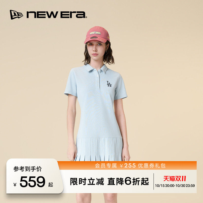 NEW ERA纽亦华26新品MLB运动休闲学院风百褶连衣裙女士NE