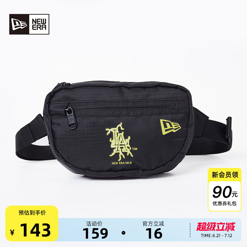 New Era纽亦华春夏新款MLB斜挎腰包NY印花情侣潮流运动时尚
