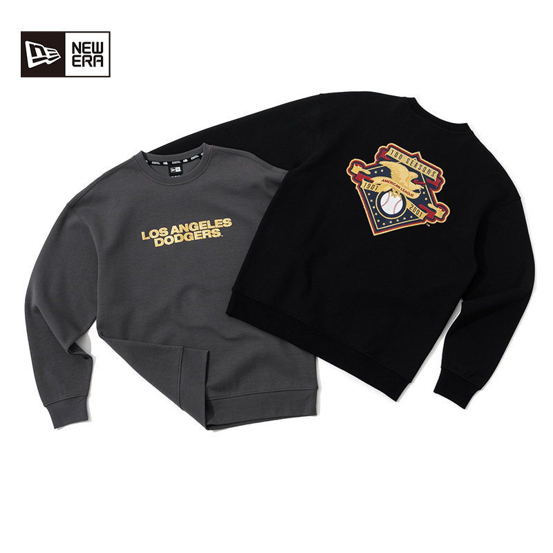 New Era纽亦华2021秋mlb金属光泽圆领卫衣运动休闲服时尚 Mlb品牌 美乐淘潮牌汇