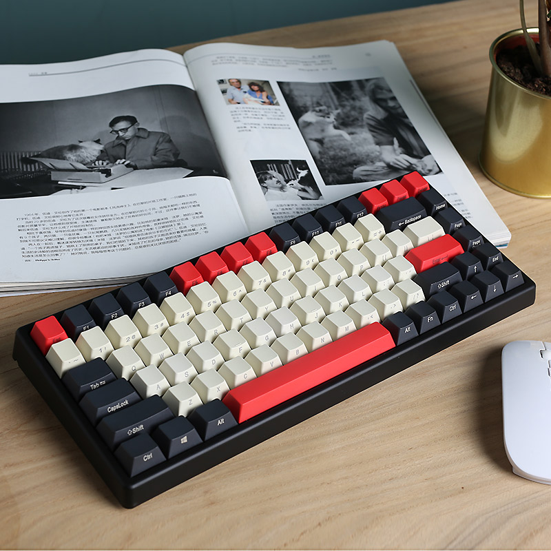 ¿¿áKϵÁÐ84À¶ÑÀ˫ģÓÎÏ·»úе¼üÅ̼ü½ô´ÕÐͱãЯʽPBT¼üñCherryÖá