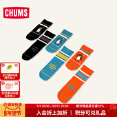CHUMS洽洽鸟运动袜子跑步户外男女款 滑板袜可爱萌趣针织CH06 1138