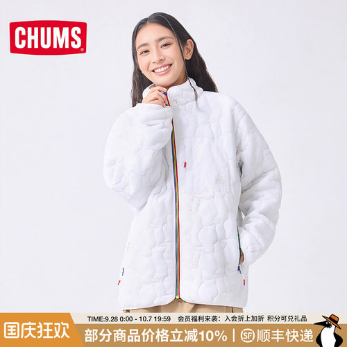 CHUMS洽洽鸟户外保暖夹克上衣男女款防风休闲抓绒外套CH04-1417