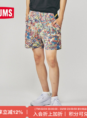 CHUMS洽洽鸟户外休闲裤运动男女同款运动快干弹力短裤CH03-1357