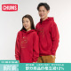 1257 CH00 CHUMS洽洽鸟潮流户外男女款 连帽卫衣红色印花