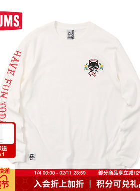 CHUMS洽洽鸟BSC联名户外运动卫衣潮牌长袖T恤男女套头衫CH01-2003