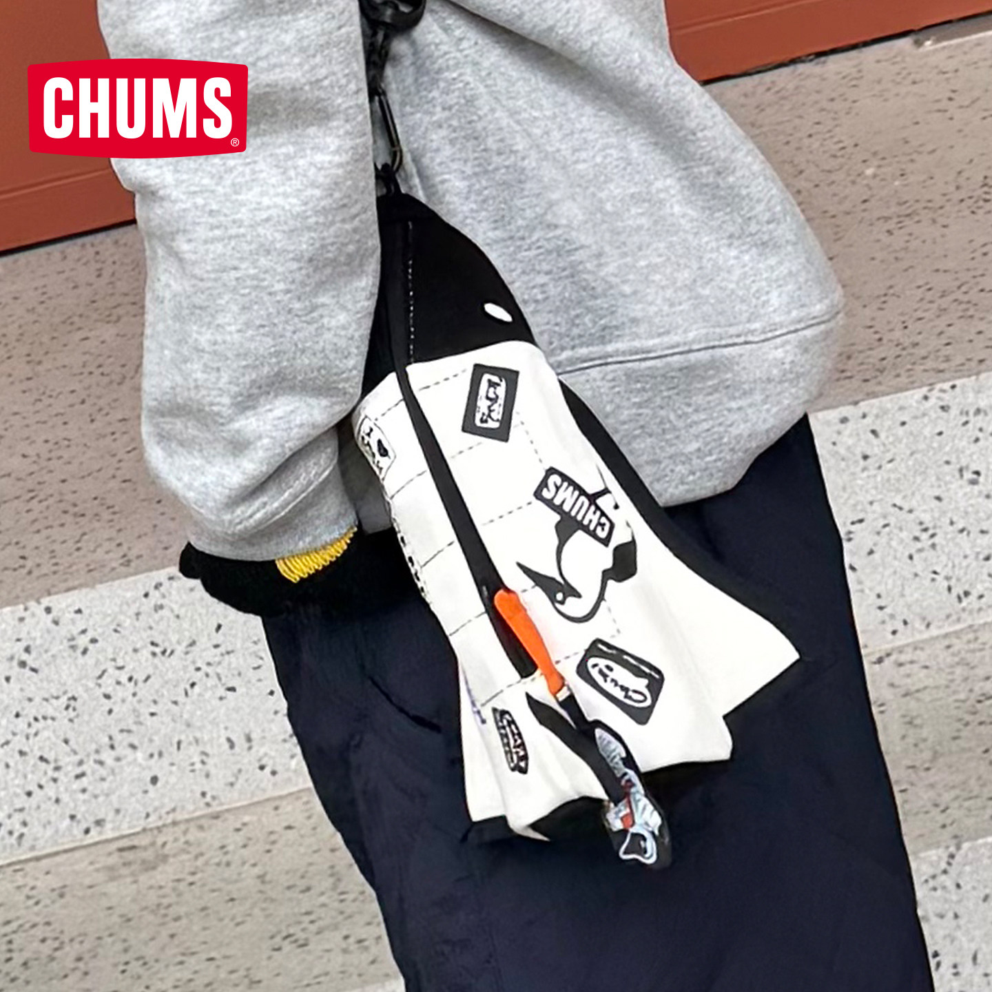 CHUMS洽洽鸟运动休闲收纳包宇宙系列飞机挂包配件单肩包CH60-4177
