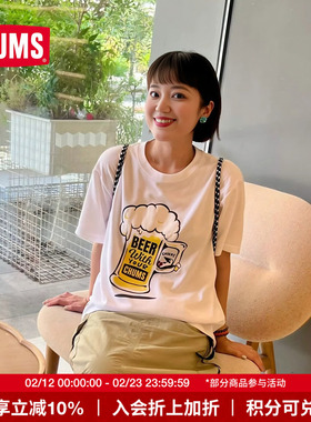 CHUMS洽洽鸟运动户外休闲短袖男女同款运动半袖百搭T恤CH01-2372