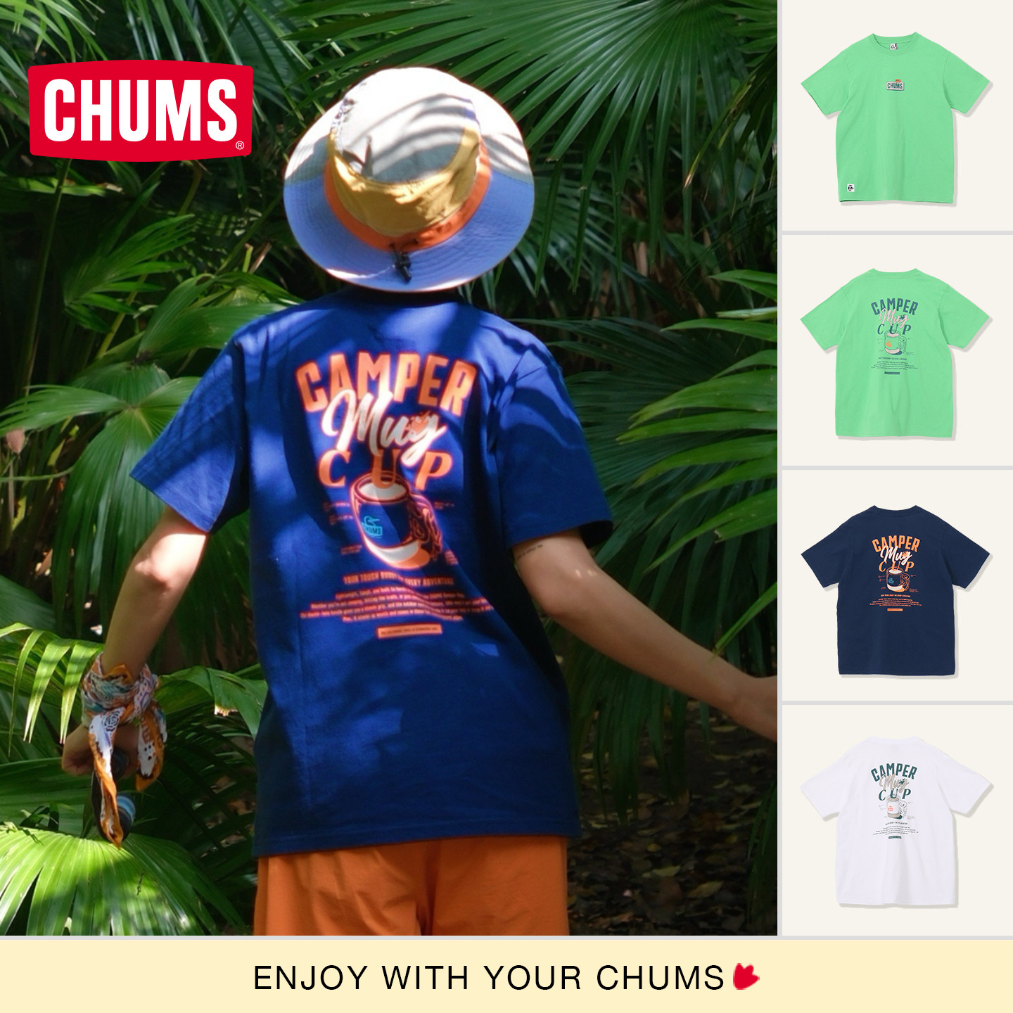 CHUMS洽洽鸟户外短袖T恤情侣图片