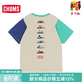 CHUMS洽洽鸟运动户外休闲圆领短袖 1369 T恤儿童亲子百搭上衣CH21