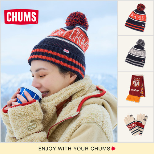 CHUMS针织毛线围脖帽子手套