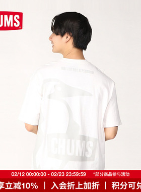 CHUMS洽洽鸟户外休闲短袖T恤夏季新品男女印花圆领棉CH01-2356
