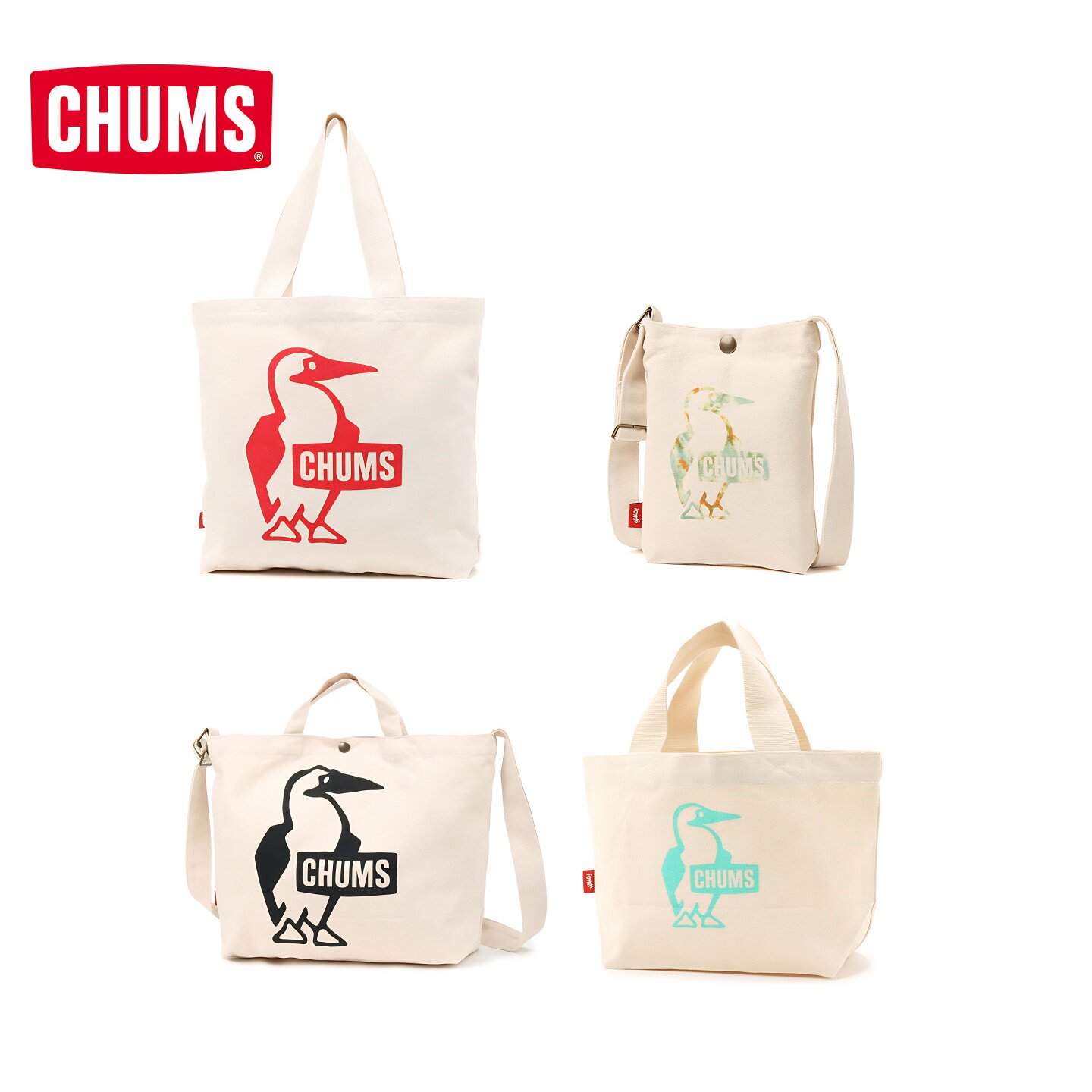 CHUMS/洽洽鸟通勤单肩包帆布袋