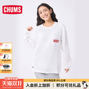 上衣CH01 宽松百搭男女款 2306 T恤情侣款 CHUMS洽洽鸟户外休闲长袖