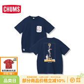 2739 CH01 CHUMS洽洽鸟户外休闲短袖 T恤棉背部印花百搭上衣男女款